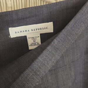 Banana Republic Navy/Grey Stretch Pencil Skirt